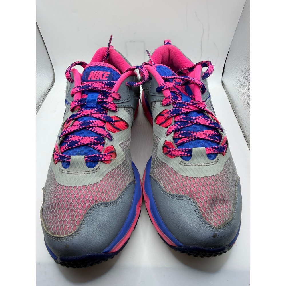 Nike Dual Fusion Trail Running Shoes Grey Pink Blue 652869-004 Womens Size 7